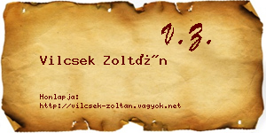 Vilcsek Zoltán névjegykártya